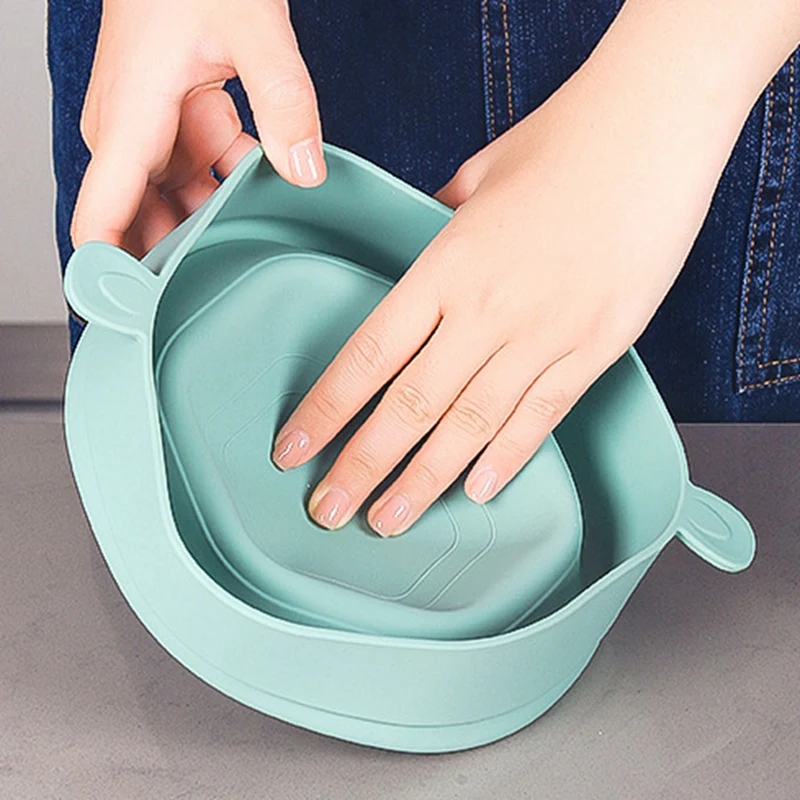 Silicone Microwave Popcorn Bowl Foldable Popcorn Maker Bucket Bowl With Lid Folding Popcorn Kitchen Baking Tool 3