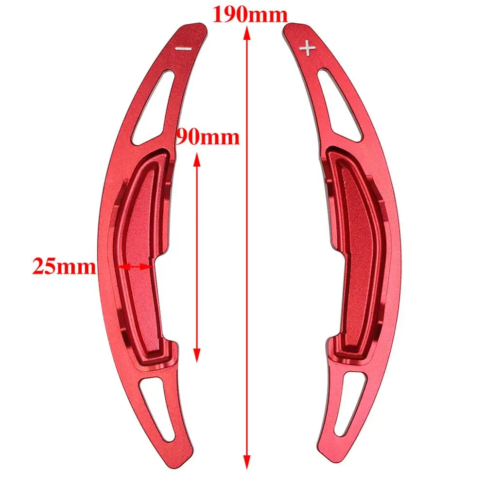 Premium Aluminum Alloy Car Steering Wheel Paddle Shifter Extension - Set of 2