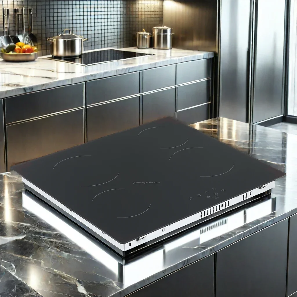 Stainless Steel Infrared Hybrid Electric Cooker 4-Burner Ceramic Hob for Household and Hotel Use