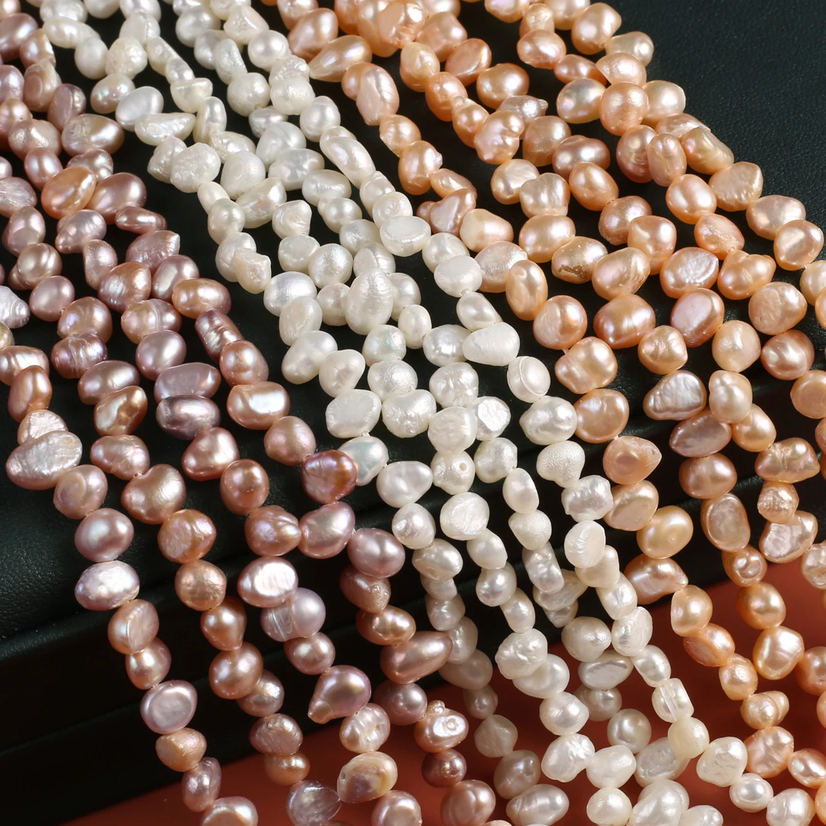 

Natural Freshwater Pearl Two-sided Gloss Pearl Jewelry Making DIY Necklace Bracelet Accessories Gift 5-6mm/36cm