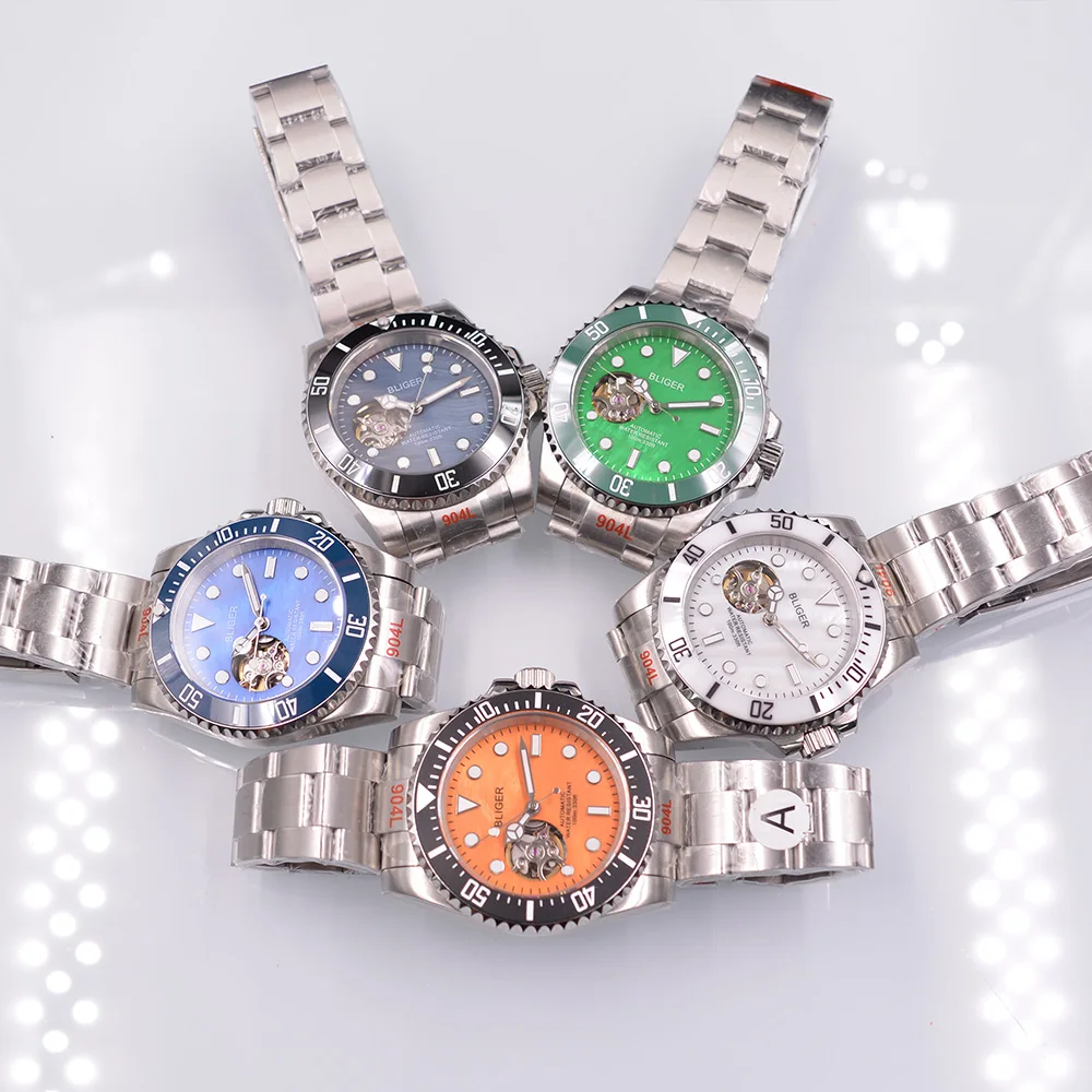 

Часы мужские механические с сапфировым стеклом, 40 мм