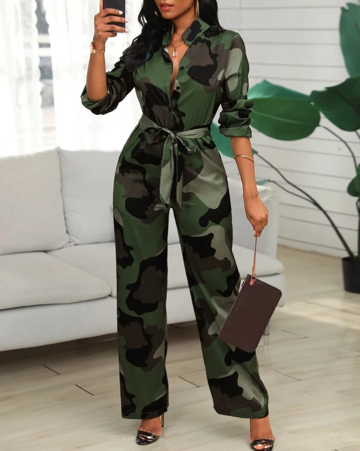 Camouflage Women Jumpsuits | Print Jumpsuit Outfit Patterns - Elegant - Aliexpress