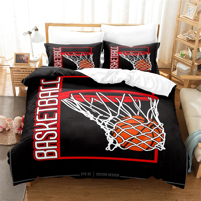 

Basketball Bedding Set Athletic Sports Duvet Cover 3d Fashion Design Young Boys Quilt Cover Queen Duvet Cover Set Bedding Sets