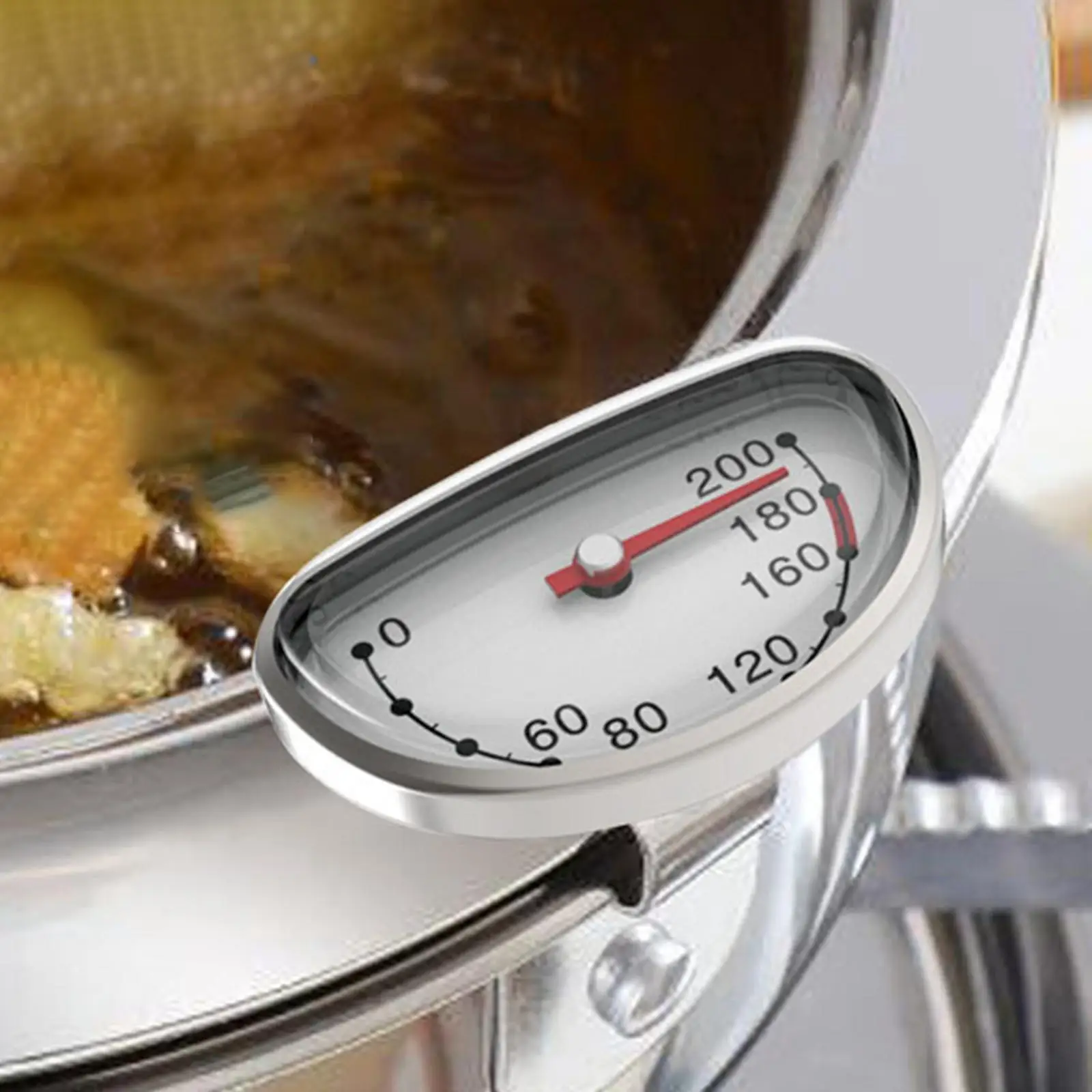

Oil Instant Read Stainless Steel Accurate with Long Probe Cooking Food Turkey Fryer Baking Roasting Grilling