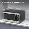 op Microwave with Smart Sensor, 6 Menus, Auto Defrost, ECO Mode, Mute Option & 16.5" Position 3