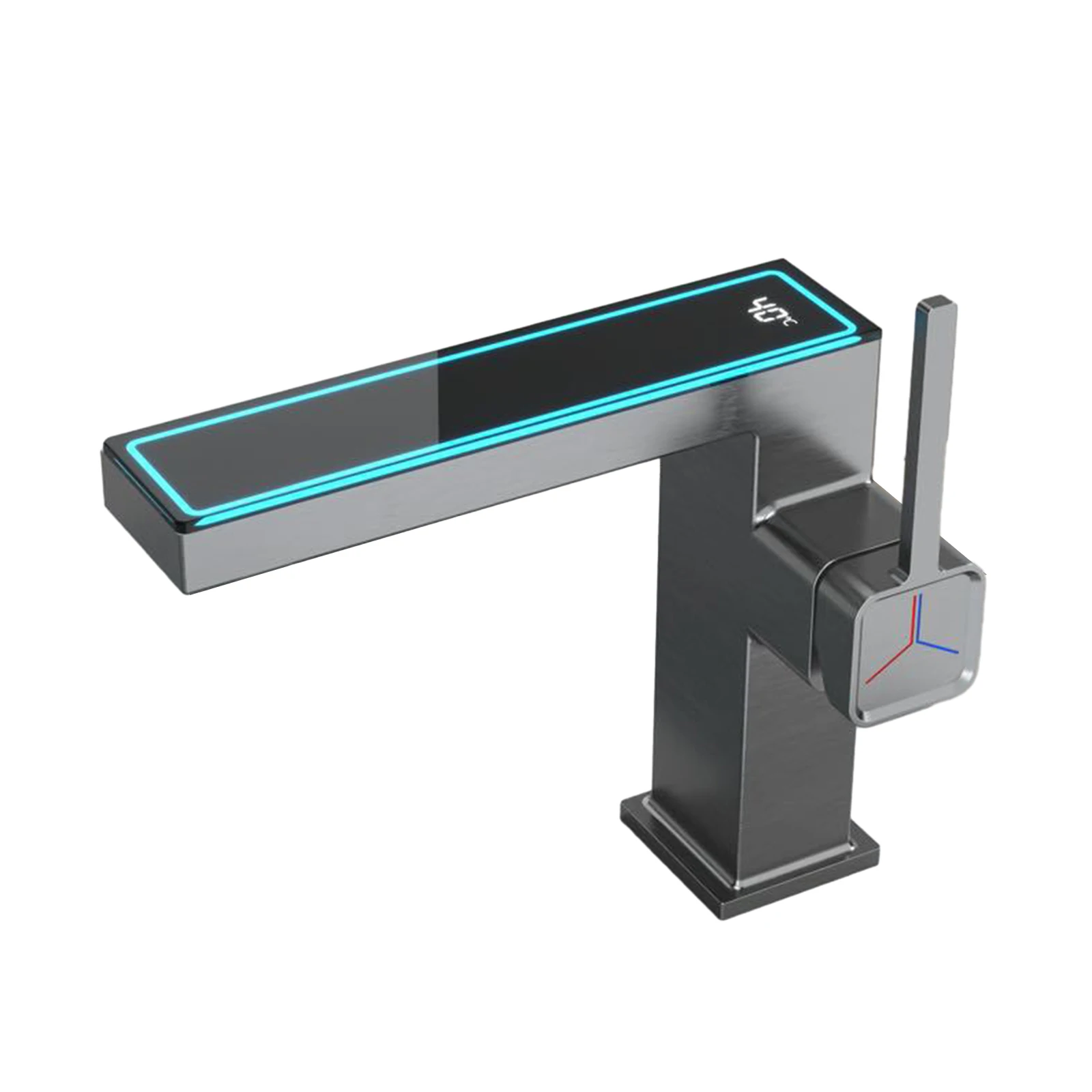 

Brand New Washbasin Faucet Digital Faucet Faucet For High-End Washing Basins LED Display Numeric Display Premium Stain-resistant