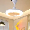 E27 Aromatherapy Ceiling Fan with Lighting Lamp Bedroom Silent Wireless Ceiling Fan Light Remote Control Electric Fans for Home 3