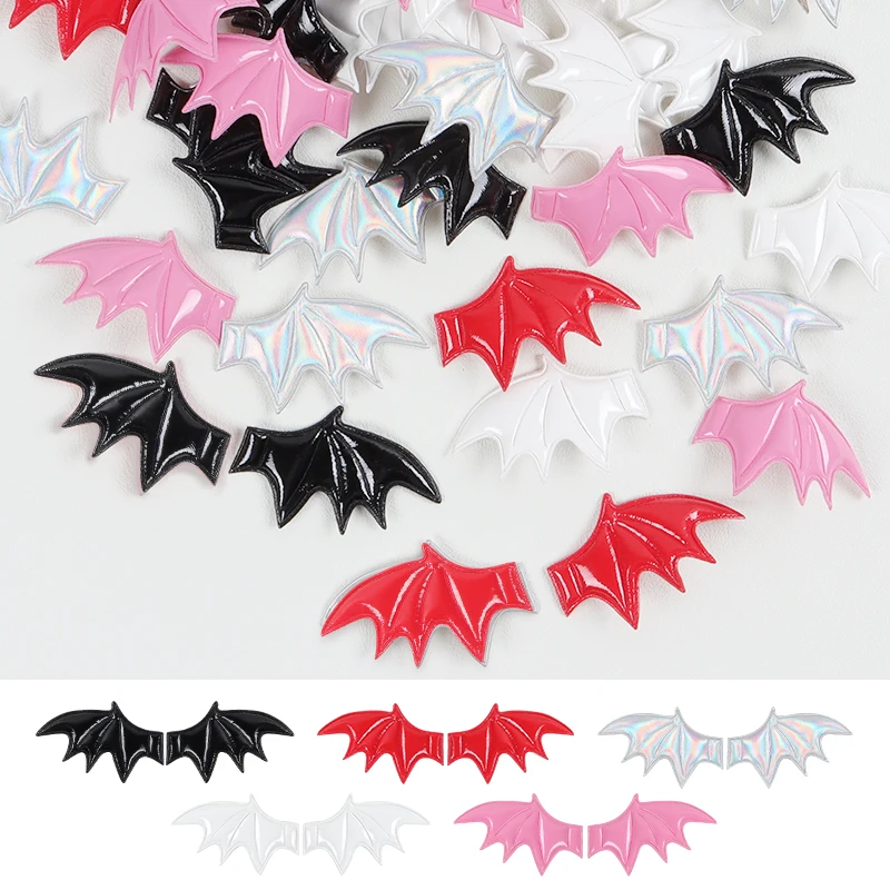 

10 Pairs Cortex Bat Wings Halloween Jewelry DIY Demon Decoration Leather Fabric Wings Padded Appliques Hair Clothing Accessories