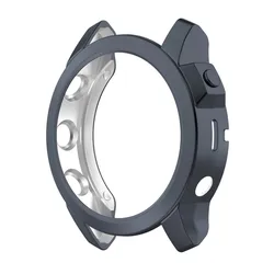 Premium Plating TPU Smartwatch Protective Case and Strap Bumper for Fenix 7s 7spro (Plating Guncolor)