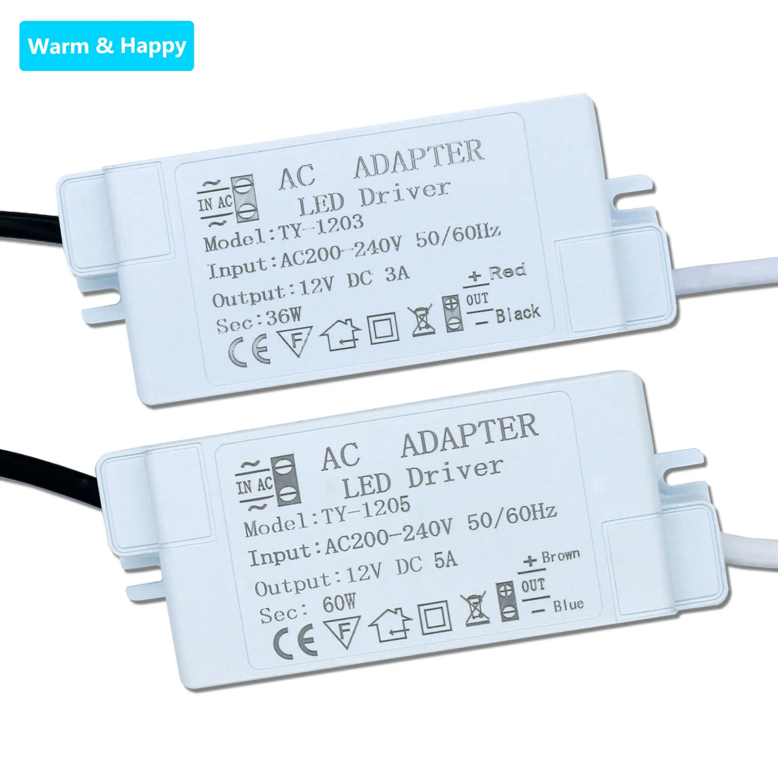 Transformateur d'alimentation 110/220V AC à 12V DC 36W 3A