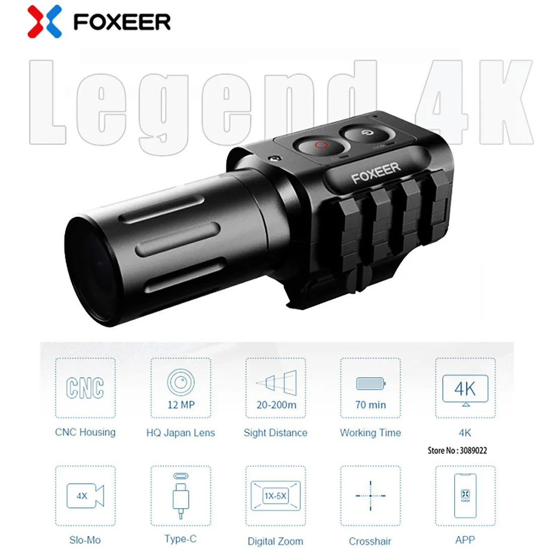 Foxeer Legend 4K 25mm/35mm/50mm Airsoft Scope FPV Action Mini Camera For CNC Ambrella 1X5X