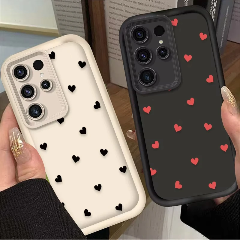 Black Small Love Heart Design Phone Case Cover