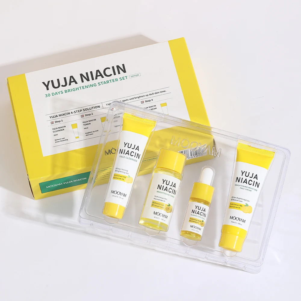Skin Care Set YUJA NIACIN 30days Brightening Facial Cleanser Face Cream Serum Toner Moisturizing Hydrating