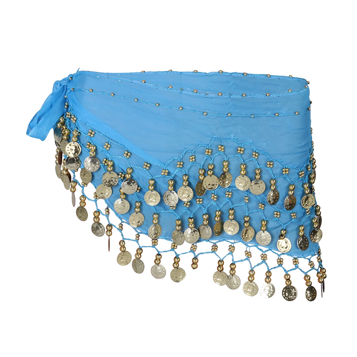 

Hip Scarf Chiffon Dangling Bling Skirt Noisy 3 Rows 128