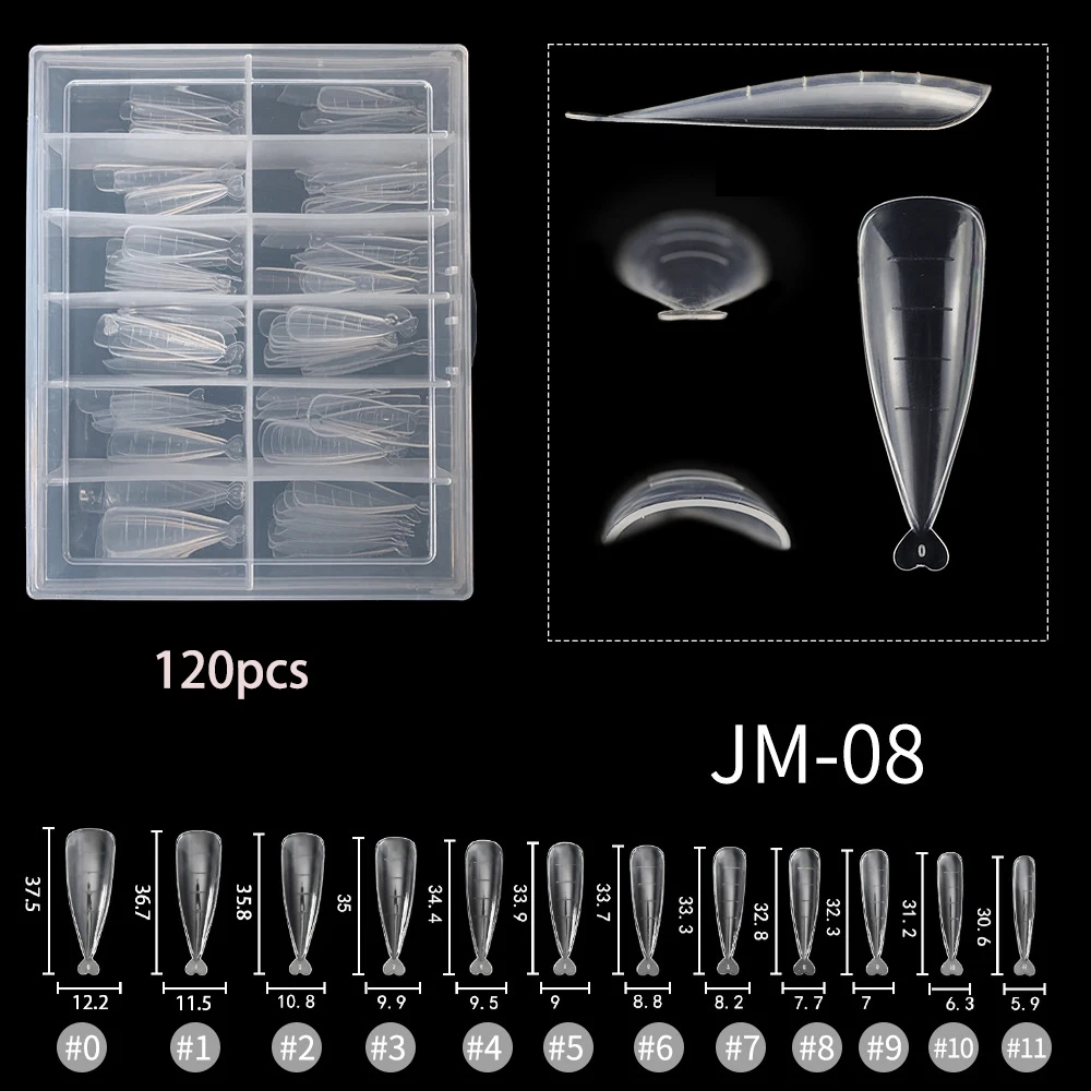 New 150pcs Dual Forms Nail Mold with Edges Inside Acrylic False Nails Tips Quick Building Gel Mold Extension Top Upper Forms 4