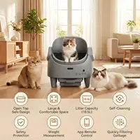 Smart Open Automatic Cat Litter Box 8L Self-Cleaning WiFi App Control Anti-Pinch Odor Removal Electric Pet Toilet 1