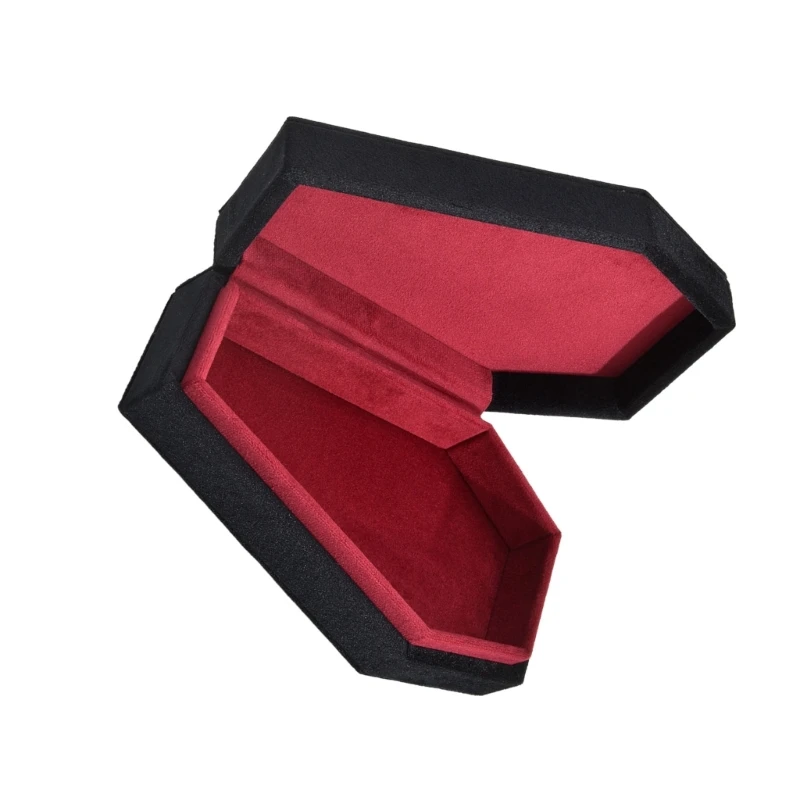 Coffin Jewelry Container Box Velvets Multifunctional for Rings Jewelry