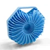 2025 Silicone Body Brush Showering Foam Shower Exfoliating Bath Massage Brushe Polygonal Handheld Body Scrubber Skin Cleaning 6