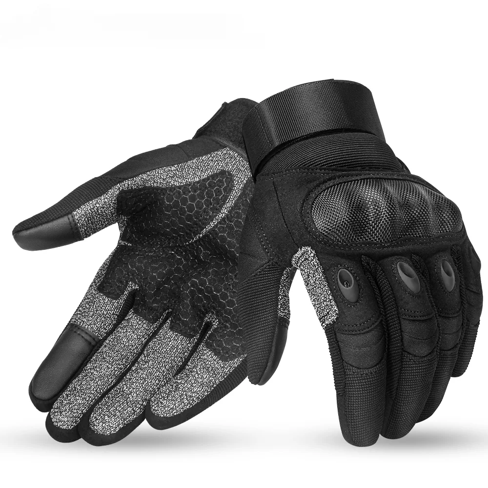 

Summer Gloves Men Touchscreen Hard Knuckle Cut Resistant Outdoor Work Gloves Dirt Bike Racing Full Finger Mittens