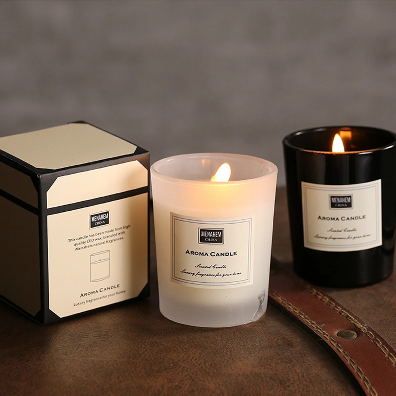 Home Scented Candles Set Aroma Candle Jar Candles Soy Wax Natural Scent