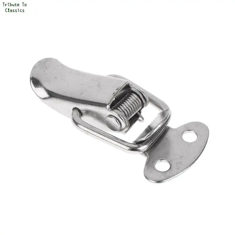 Mini Stainless Steel Cabinet Boxes Spring Loaded Latch Catch Toggle Clamp Hasp Lock For Chest Box Gift Suitcase Case 2/4pcs/lot toggle latches