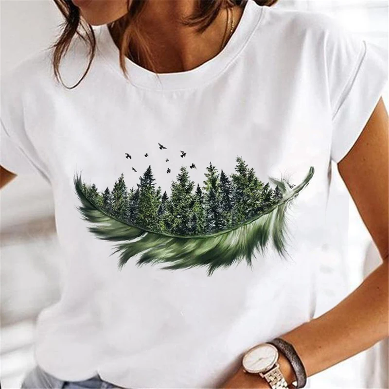 animados roupas o-pescoço primavera verão feminino camiseta gráfico tshirt