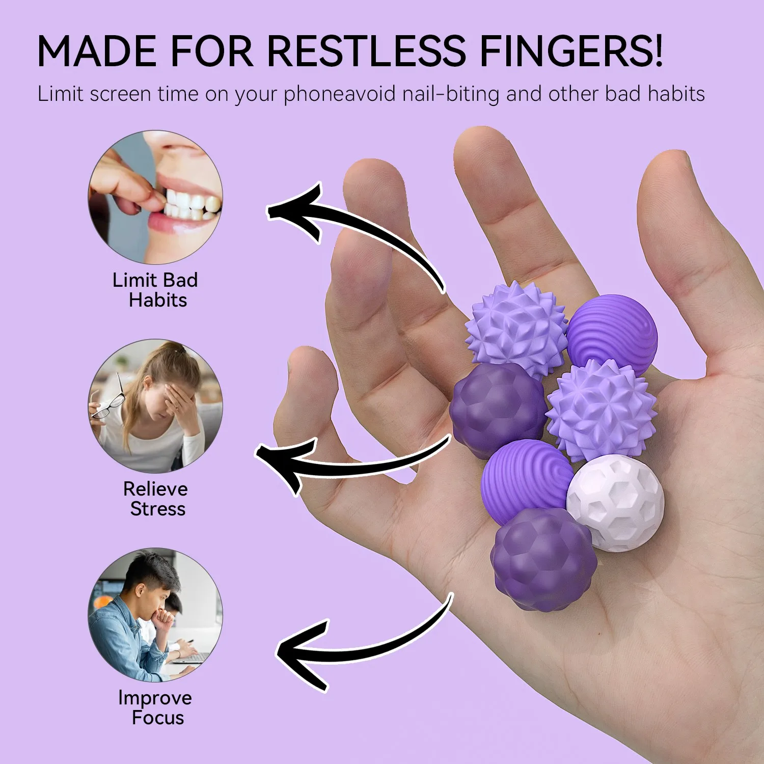 Silicone Magnetic Sensory Balls Calming Fidget Toy Worry Ball Autism Attraction Stress Ball Kid Adults for Anxiety Relief Stress