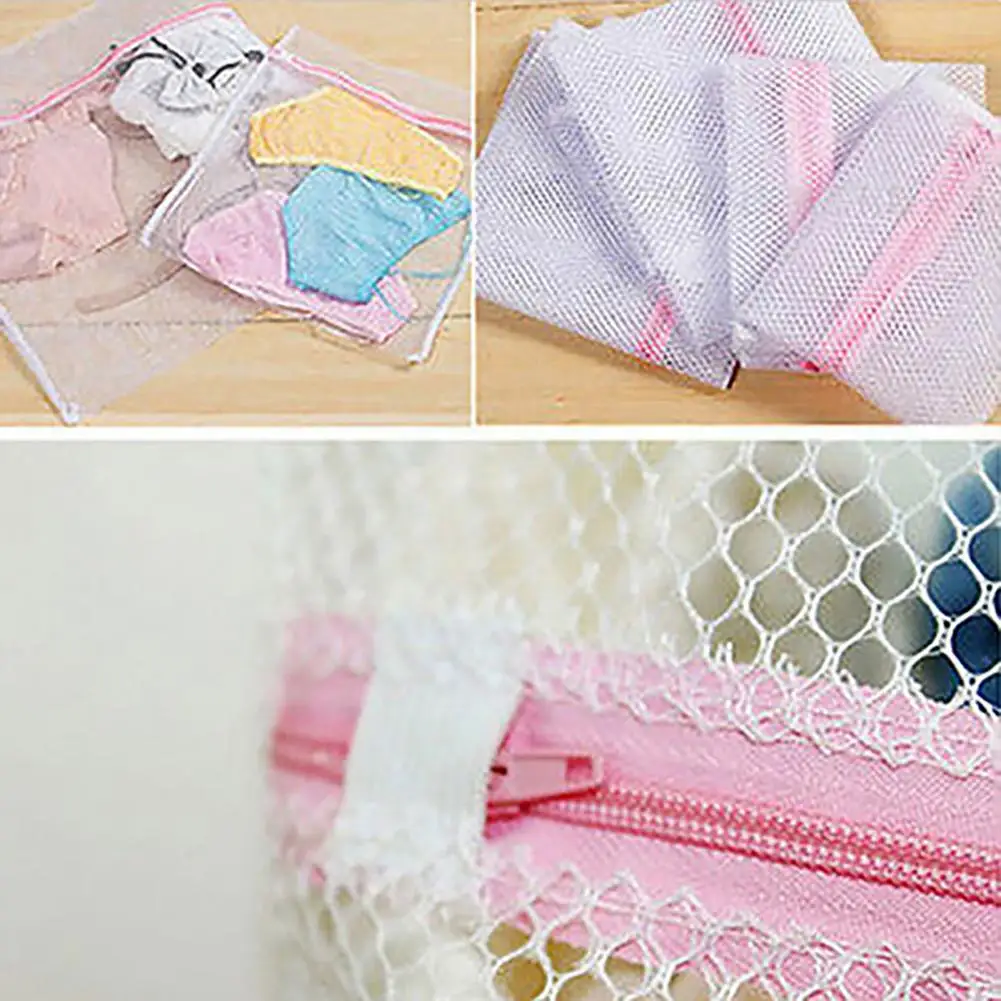New Washing Machine Laundry Bag Bra Underwear Clothes Mesh Net Storage Zipper Pouch - Image 3
