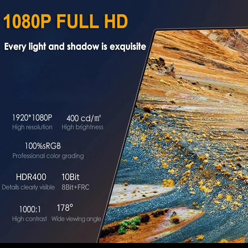 ޴  ġ ũ, PC Ʈ Xbox PS4/5 ġ, IPS 1080P 100% sRGB   ÷, 15.6 ġ, 8000mAh ͸
