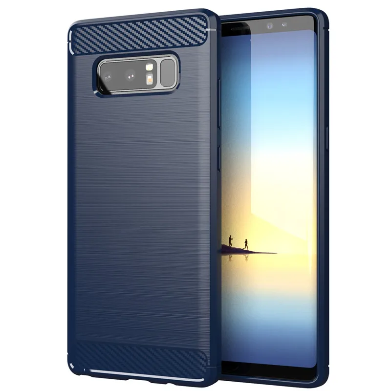 Carbon Fiber Shockproof Case For Samsung Galaxy Note 8 Silicone Case for galaxy note8 Bumper Back Cover Coque Fundas — view 6