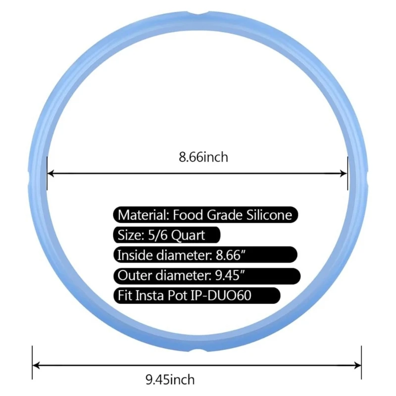 Pack of 3 Silicone Seals Reliable Replacement Seal Set Long Lasting Silicone Sealing Rings for 6QT Pressure Drop Shipping images - 6