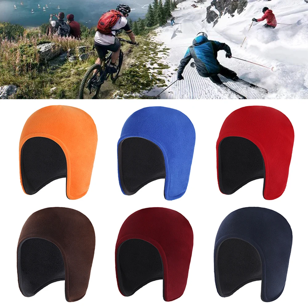 

Unisex Fleece Warm Hat Winter Outdoor Earmuffs Windproof Cycling Hiking Riding Hat Thickened Solid Color Ski Ear Protect Caps