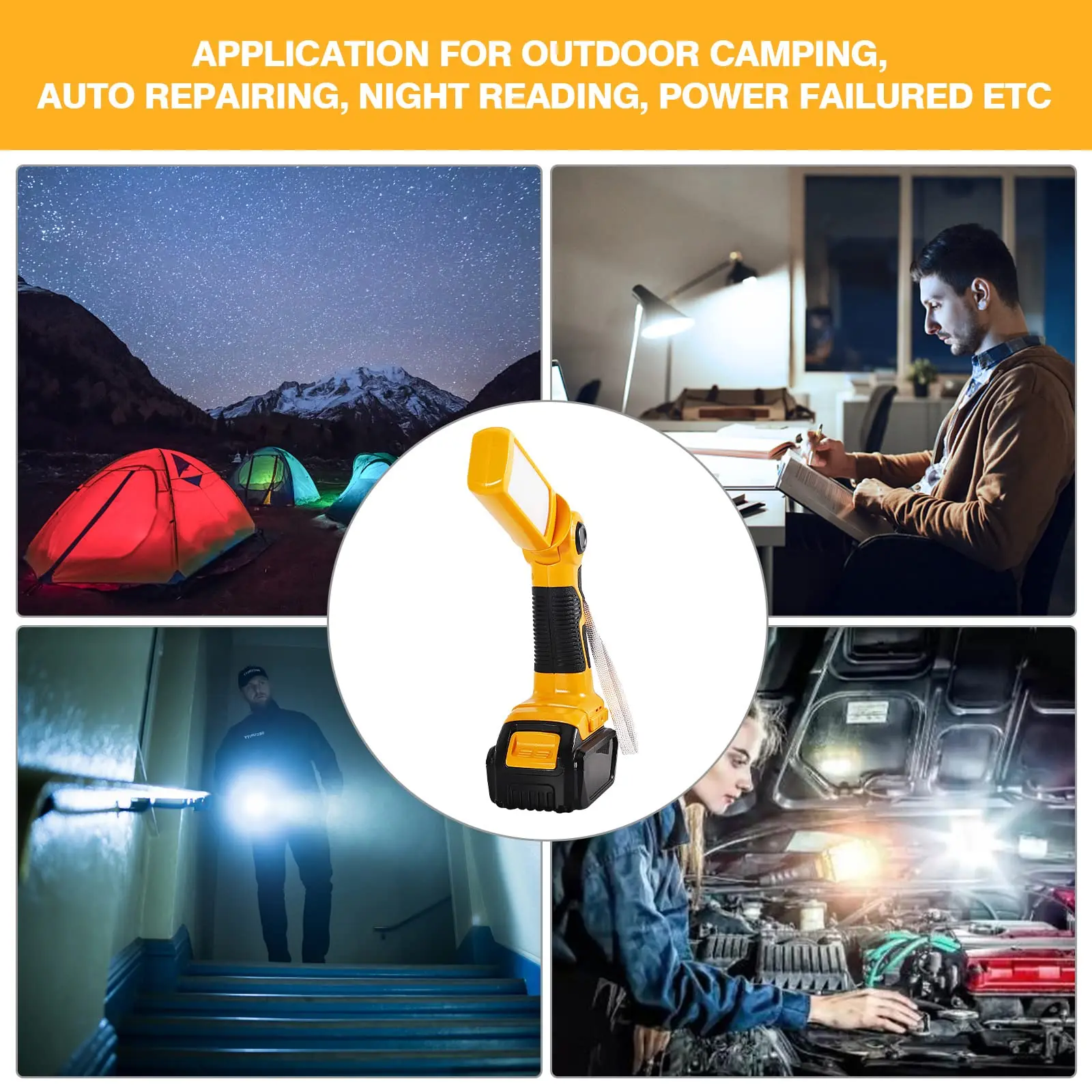 Led Work Light 1000LM Cordless Handheld Spotlight with USB for Dewalt 20V Lithium Ion Batteries Powered Desk Lamp desk lamp,camping light,portable flashlight,portable lanterns,camping lamp,portable spotlight,camping lantern,portable work lights,portable work light,portable torch