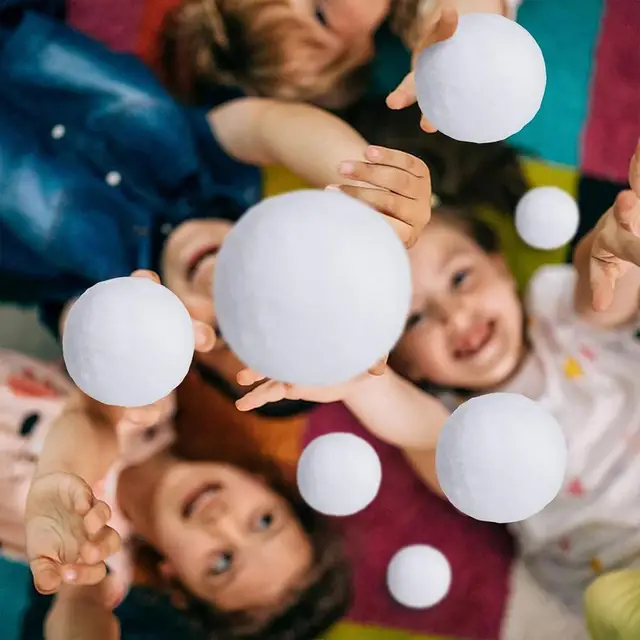 Snow Balls For Kids Indoor, Soft Snow Realistic Balls - Simulation Toy