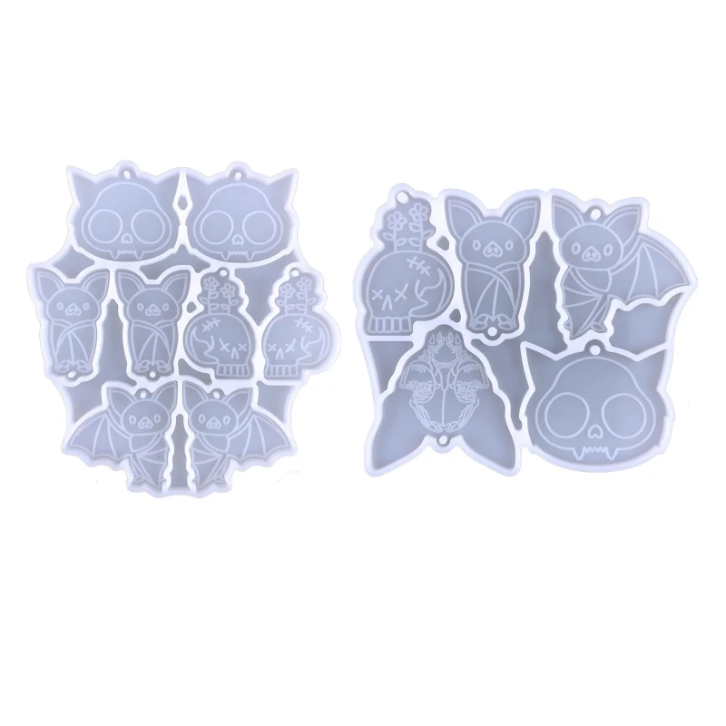 

Y4QE Bat Keychain Jewelry Making Mold for Women Men Gift Halloween Decor Handmade