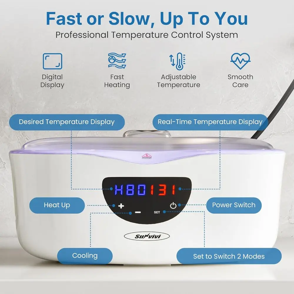 Large Capacity 4000ml Paraffin Wax Heater for Hand and Foot Moisturizing, Best Paraffin Wax Machine with Auto-timer & Keep Warm