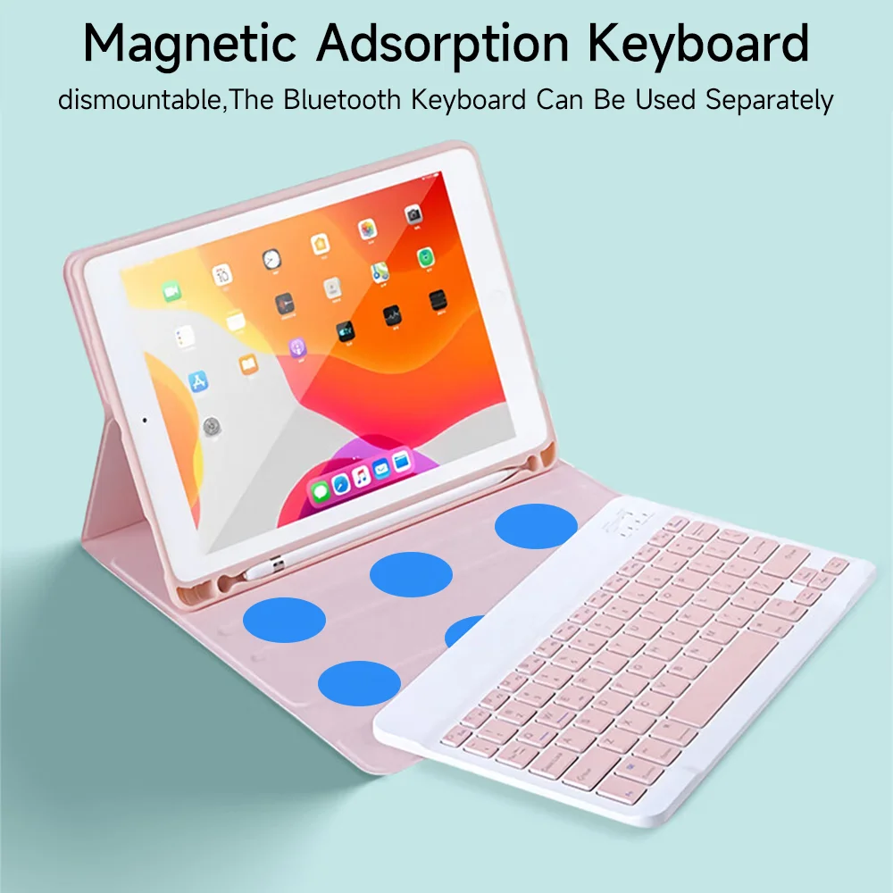 para Ipad Case Pro 11 Air 4th com Bandeja de Caneta Funda para Ipad 10th Geração Capa Magnética com Teclado Bluetooth Mouse - Imagem 6
