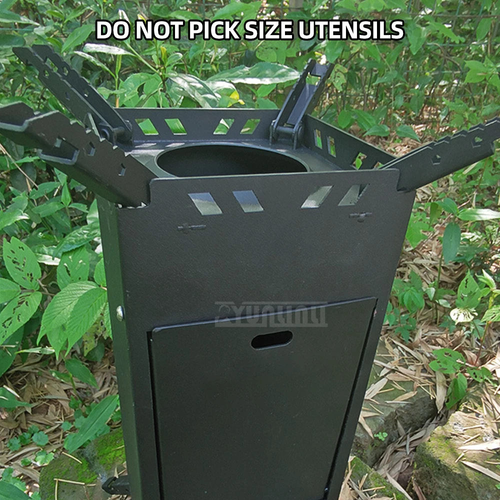Outdoor Portable Fire Wood Heater Simple Picnic Camping Stove for Barbecue Equipment Rocket Stove 3