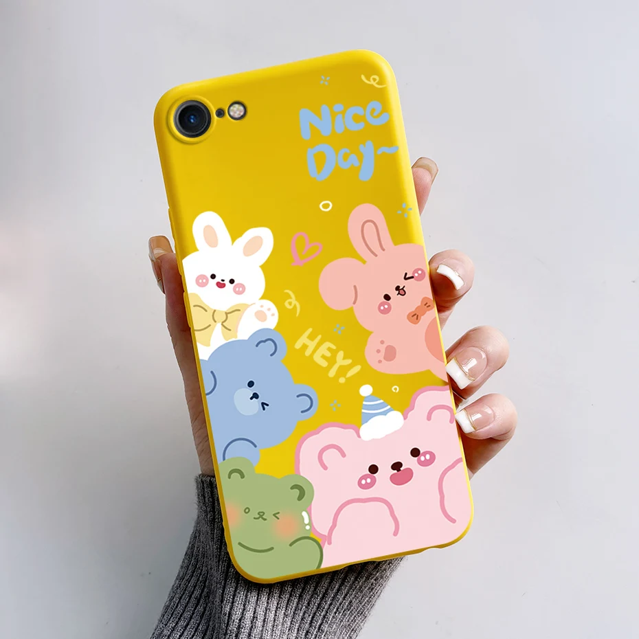 Stylish Painted Soft Silicone TPU Phone Case - 4.7'' Protective Back Cover