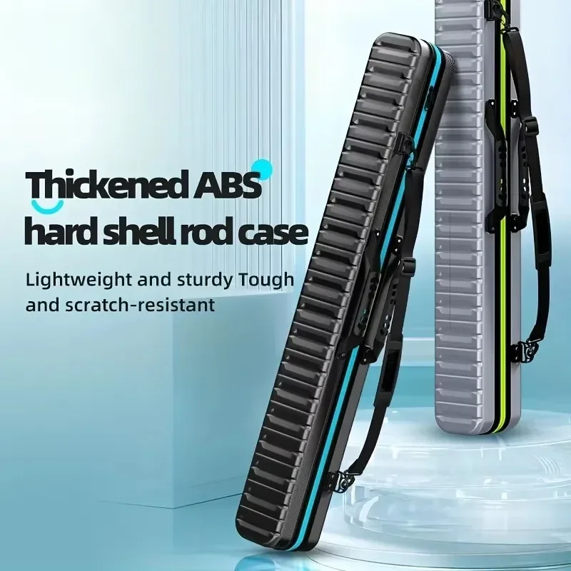 130cm Hard Shell Fishing Rod Bag PVC+ABS Wear-resistant, Durable and Waterproof Fishing Gear Bag Large Capacity Fishing Bag