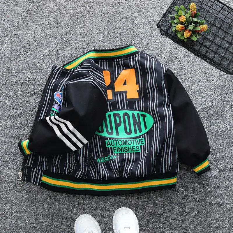 Spring Autumn Baby Boys Jackets Clothes Children Cartoon Jacket Coats Toddle Kids Outerwear Clothing 4-12 Years