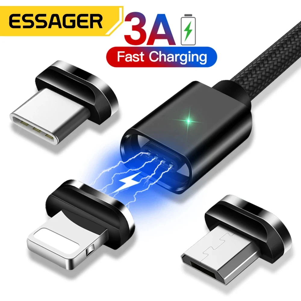 3 in 1 USB Autoladegerät für iPhone Lightning / USB-C / Micro-USB