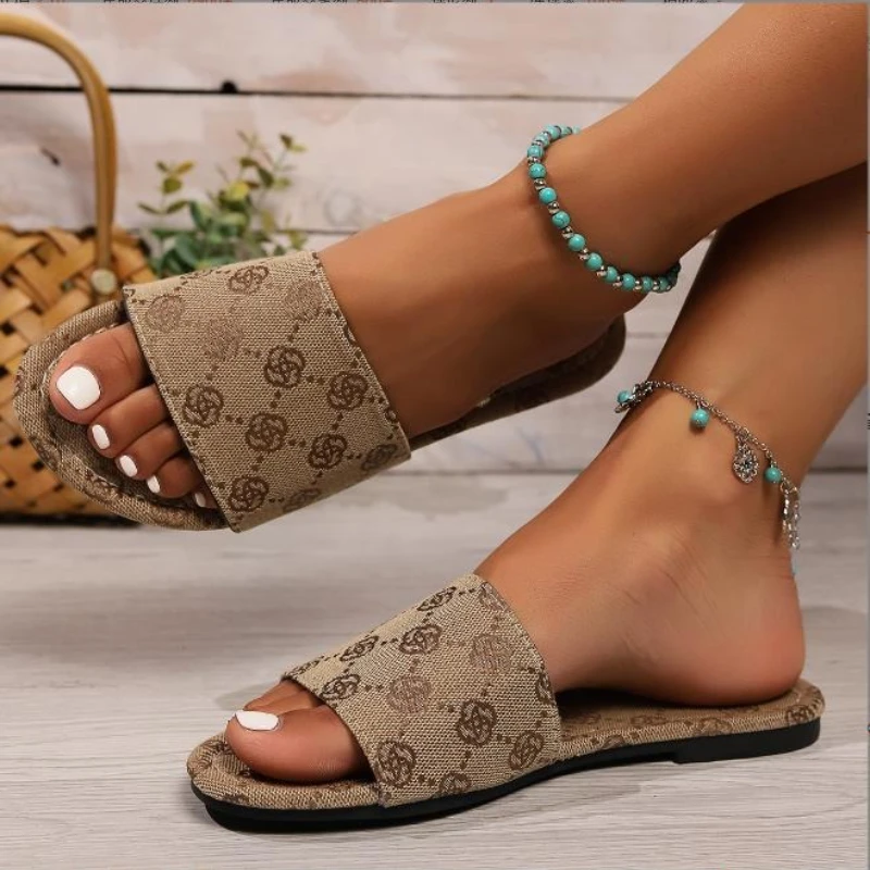 Women Wedges Slippers Summer New Fashion Sandals Fashion Outdoor High Heels Women Slippers Shallow Beach Slides