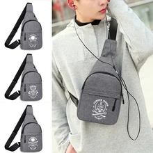 

Fashion Messenger Chest Bag Skull Print Shoulder Handbag Men's 2022 New Multifunctional Outdoor Leisure Sports Canvas Bags