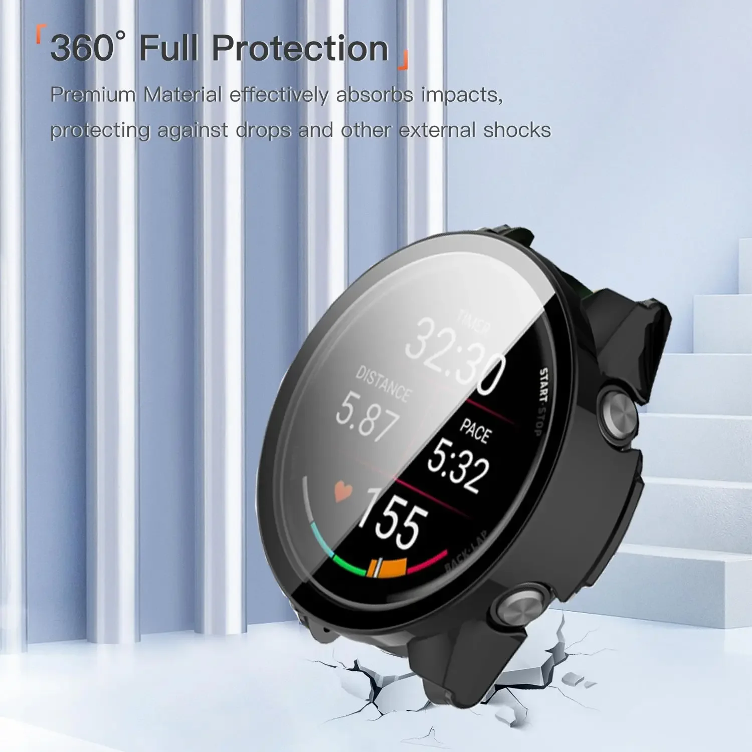 Enhanced Tempered Glass Protective PC Case Cover