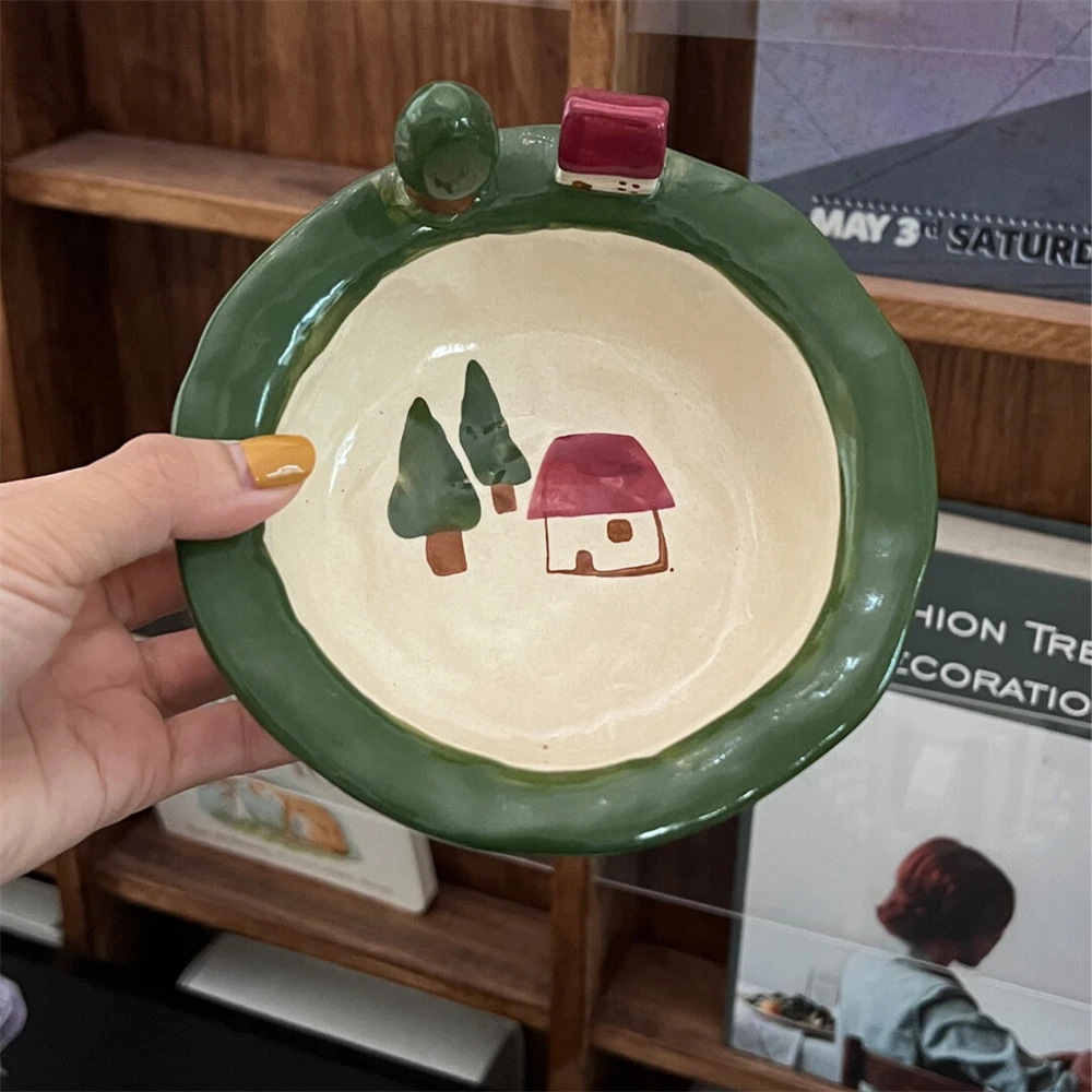 Cartoon Cute And Fun Tableware Kitchen Supplies Cartoon House Printing ...