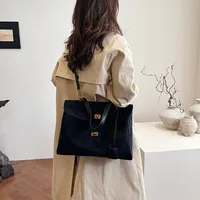 Sac à Main en Cuir group pour Femme, Marque de Luxe, Marron, Daim Givré, Fourre-Tout localité, à la Mode 5