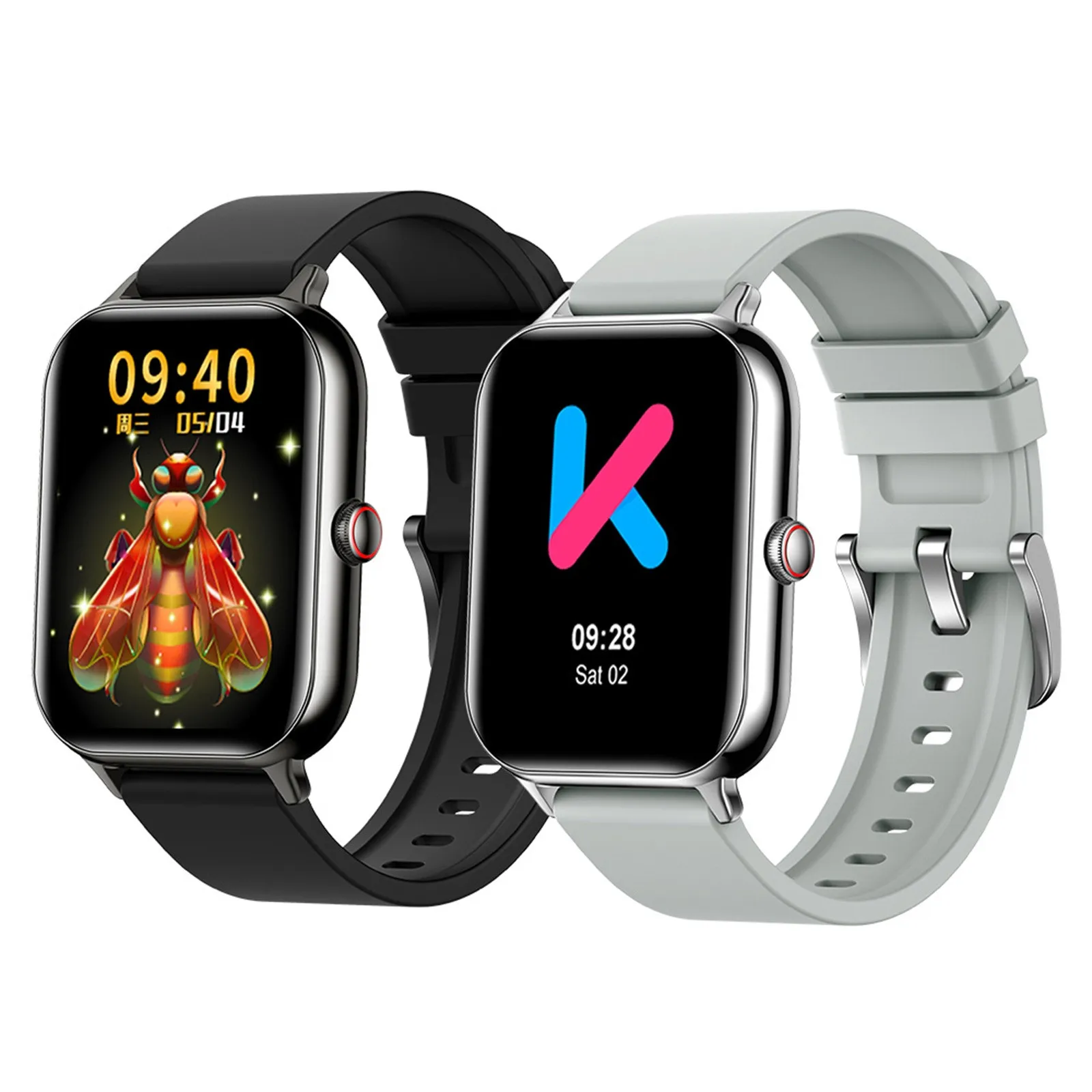 

KUMI KU6 Smartwatch 1.91Inch Full Screen For Android Phones IP68 Waterproof Smart Watches Heart Rate Blood Oxygen Fitness