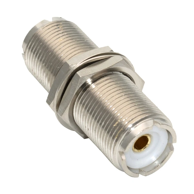 

UHF SO239 Female to UHF SO239 Female Nut Bulkhead RF Mount Adapter Connecor