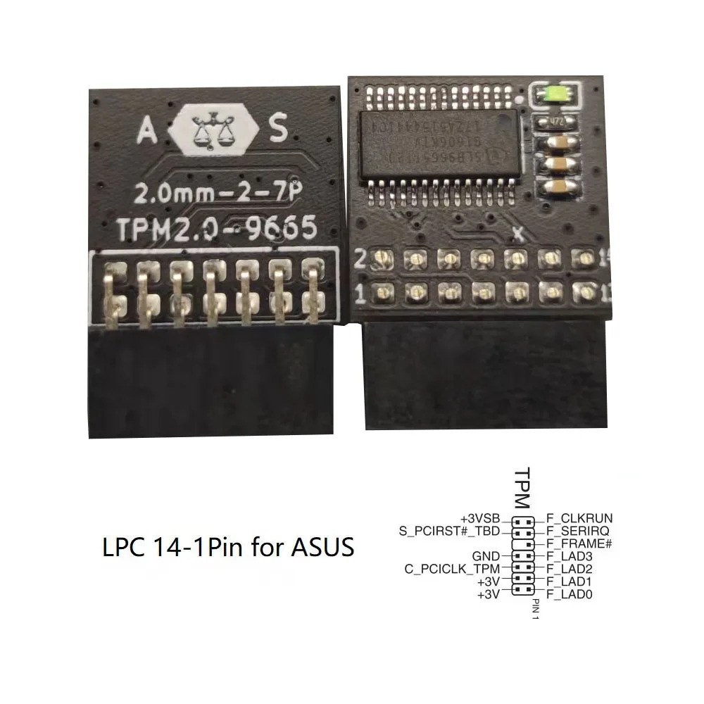 10-1PCS TPM 2.0 Encryption Security Module Board 4GB for ASUS ASRock MSI GIGABYTE Motherboards tpm security module,security module